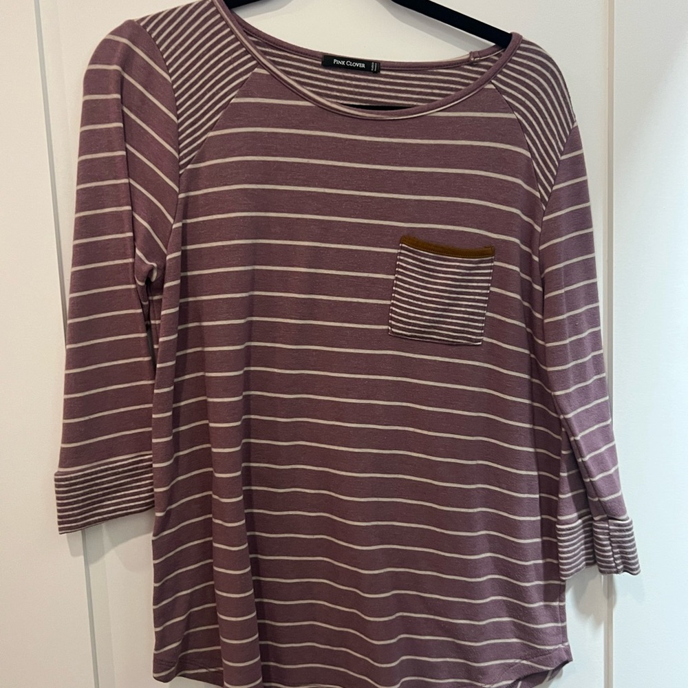 Pink Clover stitch fix top.